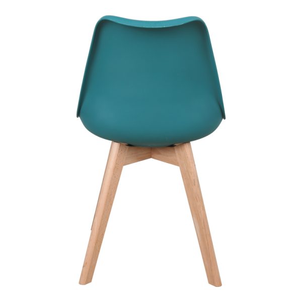 029 000339 4 9 Gaston chair pakoworld PP-PU blue color - natural leg 44x52x78cmIndoor furniture > Chairs