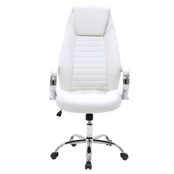 033 000008 3 5 Sonar pakoworld manager office chair with PU in white colorOffice furniture > Manager office chairs