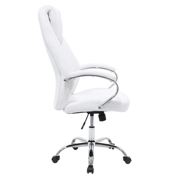 033 000008 4 5 Sonar pakoworld manager office chair with PU in white colorOffice furniture > Manager office chairs