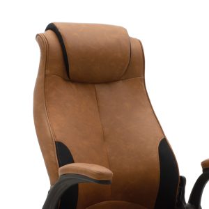 033 000013 4 4 Manager office chair Bear pakoworld with pu brown tabac antique-black colourOffice furniture > Manager office chairs