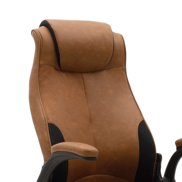 033 000013 4 4 Manager office chair Bear pakoworld with pu brown tabac antique-black colourOffice furniture > Manager office chairs