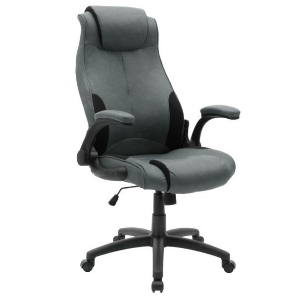 033 000017 7 Manager office chair Bear pakoworld with pu grey antique-black colourOffice furniture > Manager office chairs