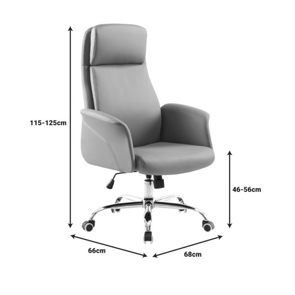 033 000020 4 5 Manager office chair Derjio pakoworld brown pu 68x66x115cmOffice furniture > Manager office chairs