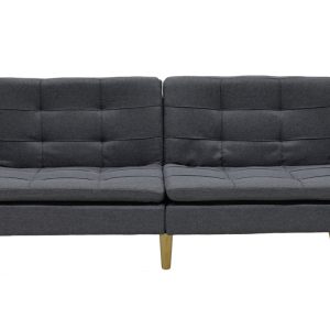 035 000004 2 9 3 seater sofa-bed Flexible pakoworld fabric dark grey 198x87x76Indoor furniture > Sofas-bed