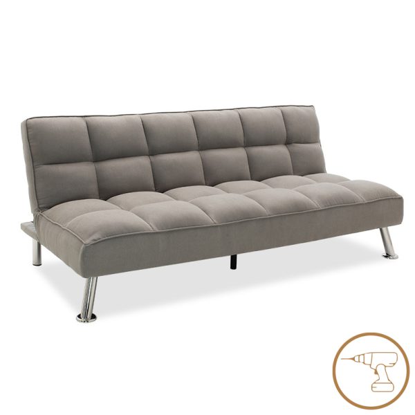 035 000019 13 3 seater Sofa-bed Rebel pakoworld with fabric in light grey color 189x92x82cmIndoor furniture > Sofas