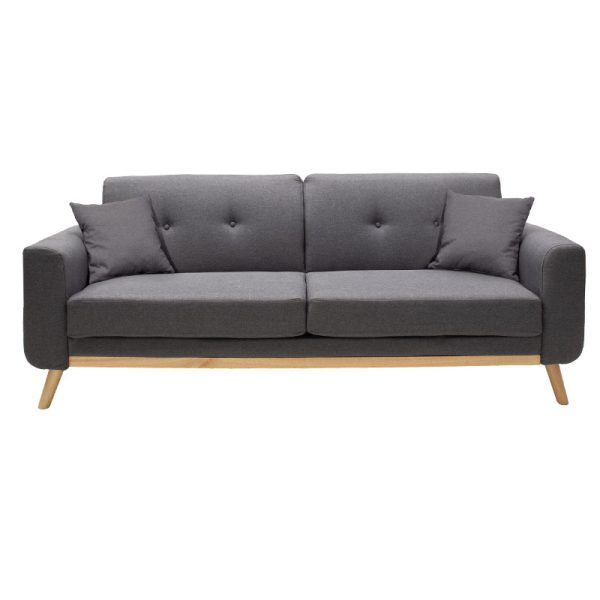 035 000034 2 3 3 seated sofa-bed Carmelo Pakoworld dark grey fabric 214x80x86cmIndoor furniture > Sofas-bed