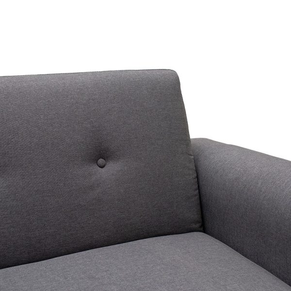 035 000034 4 3 3 seated sofa-bed Carmelo Pakoworld dark grey fabric 214x80x86cmIndoor furniture > Sofas-bed