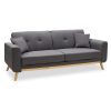 035 000034 6 3 seater Sofa-bed Rebel pakoworld with fabric in light grey color 189x92x82cmIndoor furniture > Sofas