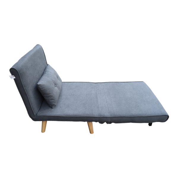 035 000092 2 3 Armchair-bed Josuane pakoworld anthracite fabric and natural wood leg 77x80x81cmIndoor furniture > Armchair bed