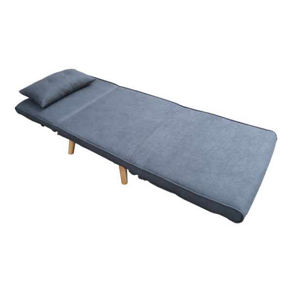 035 000092 3 3 Armchair-bed Josuane pakoworld anthracite fabric and natural wood leg 77x80x81cmIndoor furniture > Armchair bed
