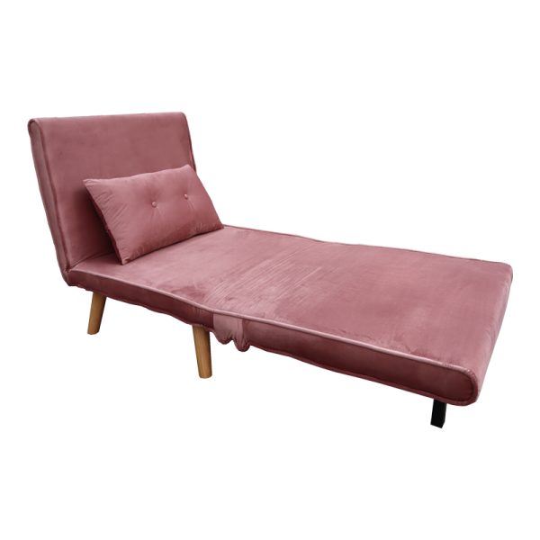 035 000094 2 2 Armchair-bed Josiane pakoworld rotten apple velvet and wooden leg in natural shade 77x80x81cmIndoor furniture > Armchair bed