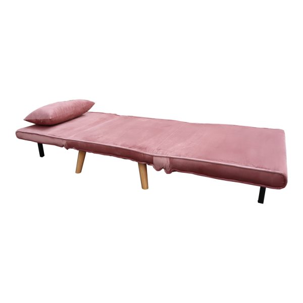 035 000094 3 2 Armchair-bed Josiane pakoworld rotten apple velvet and wooden leg in natural shade 77x80x81cmIndoor furniture > Armchair bed