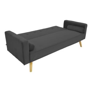 035 000097 2 6 Sofa-bed Success pakoworld 3-seater velvet in anthracite shade 190x80x84cmIndoor furniture > Sofas-bed