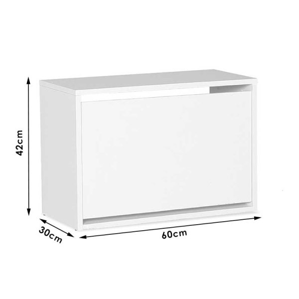 039 000056 4 2 Shoes cabinet Step pakoworld 6 pairs in white color 60x30x42 cmIndoor furniture > Shoe storage cabinet & cupboards