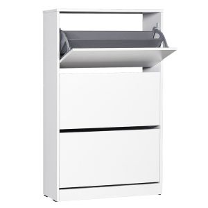 039 000068 3 5 Shoe cabinet Step pakoworld 18 pairs white 73x26x119cmIndoor furniture > Shoe storage cabinet & cupboards