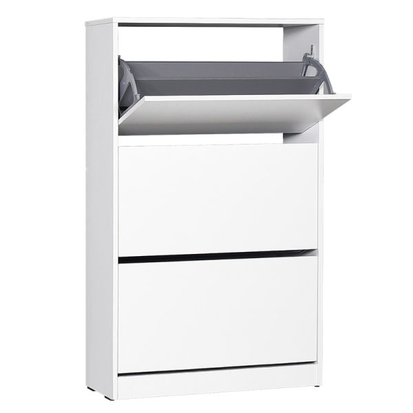 039 000068 3 5 Shoe cabinet Step pakoworld 18 pairs white 73x26x119cmIndoor furniture > Shoe storage cabinet & cupboards