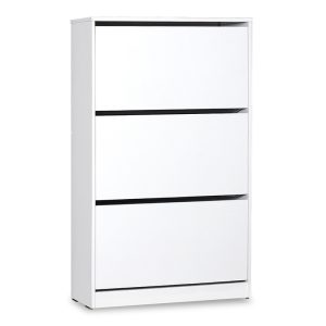039 000068 8 Shoe cabinet Step pakoworld 18 pairs white 73x26x119cmIndoor furniture > Shoe storage cabinet & cupboards