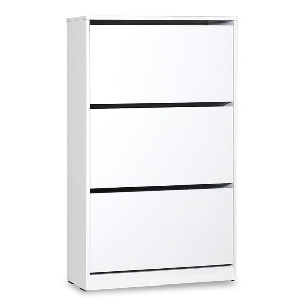 039 000068 8 Shoe cabinet Step pakoworld 18 pairs white 73x26x119cmIndoor furniture > Shoe storage cabinet & cupboards