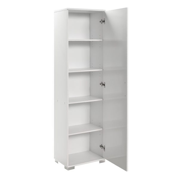 039 000154 2 7 Multipurpose cabinet Chad1 pakoworld white gloss 45x32x169cmIndoor furniture > Home organization > Bathroom > Cabinets