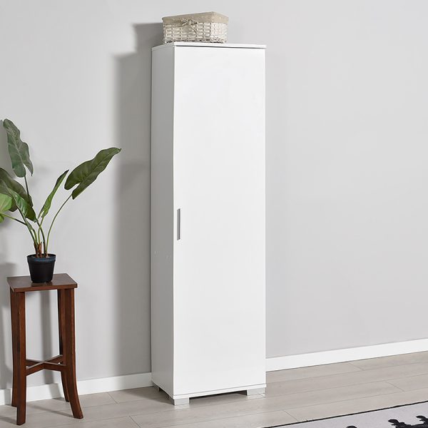 039 000154 4 7 Multipurpose cabinet Chad1 pakoworld white gloss 45x32x169cmIndoor furniture > Home organization > Bathroom > Cabinets