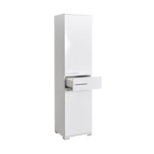 039 000169 2 5 Chad pakoworld wardrobe with drawers white gloss 45x40x188cmIndoor furniture > Home organization > Bathroom > Cabinets