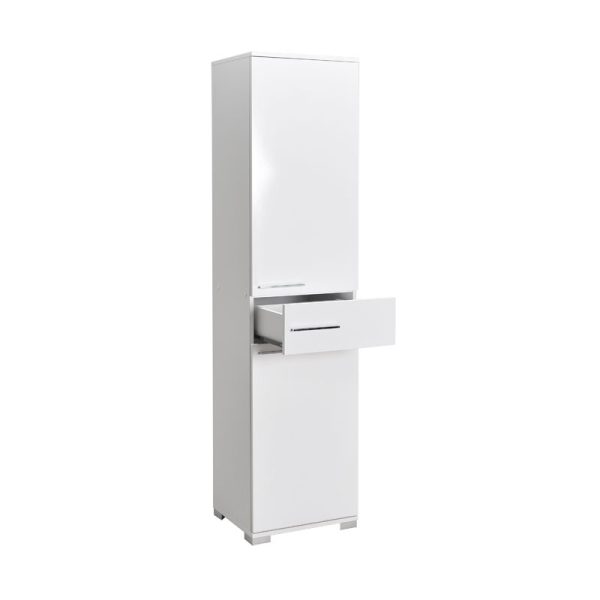 039 000169 2 5 Chad pakoworld wardrobe with drawers white gloss 45x40x188cmIndoor furniture > Home organization > Bathroom > Cabinets