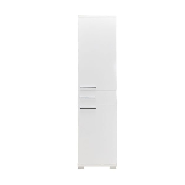039 000169 3 5 Chad pakoworld wardrobe with drawers white gloss 45x40x188cmIndoor furniture > Home organization > Bathroom > Cabinets