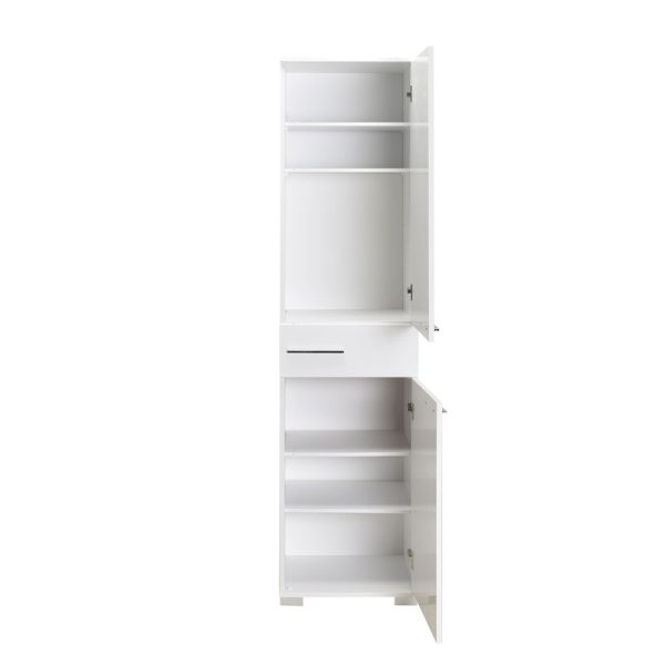 039 000169 4 5 Chad pakoworld wardrobe with drawers white gloss 45x40x188cmIndoor furniture > Home organization > Bathroom > Cabinets