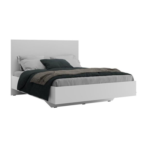 039 000201 6 Double bed Oryana I pakoworld in white diamont shade 160x200cmIndoor furniture > Beds