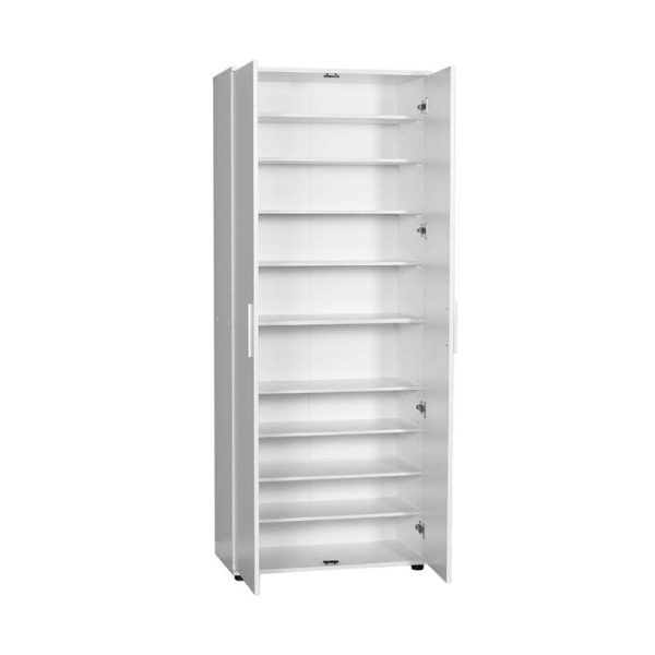 039 000203 2 3 Rafin pakoworld double-door shoe cabinet in white 76x36x187cmIndoor furniture > Shoe storage cabinet & cupboards
