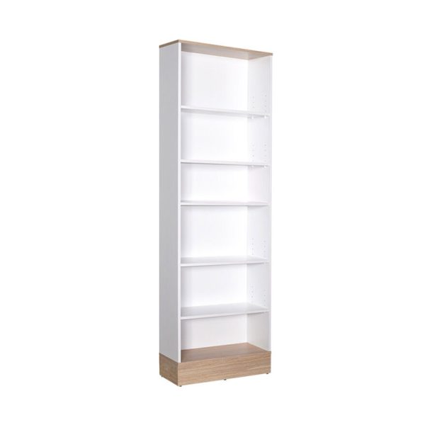 039 000204 4 Bookcase Bator pakoworld in white-oak color 60x26x197cmIndoor furniture > Bookshelves