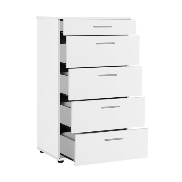 039 000208 2 3 Lacci pakoworld chest of drawers in white 60x44x108cmIndoor furniture > Home organization > Kitchen > Chest of Drawers