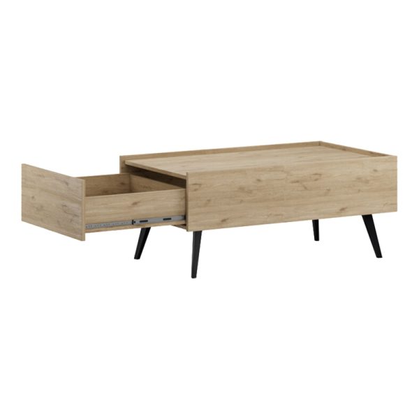 039 000210 3 6 Coffee table with drawerTema pakoworld in oak shade 103x60x44cmIndoor furniture > Coffee tables