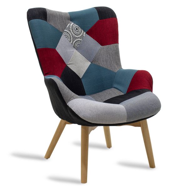 046 000001 1 Armchair Kido pakoworld retro designed multicolored patchworkIndoor furniture > Living room armchairs
