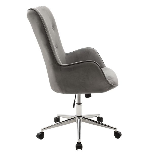 046 000015 2 2 Manager office chair Kido pakoworld in grey velvet colorOffice furniture > Manager office chairs