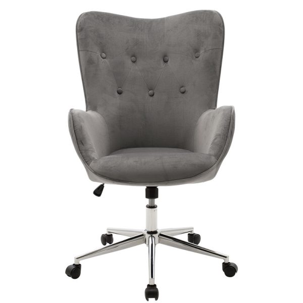 046 000015 3 2 Manager office chair Kido pakoworld in grey velvet colorOffice furniture > Manager office chairs
