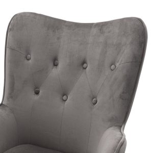 046 000015 4 2 Manager office chair Kido pakoworld in grey velvet colorOffice furniture > Manager office chairs