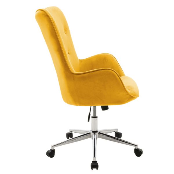 046 000018 2 9 Manager office chair Kido pakoworld yellow velvetOffice furniture > Labor office chairs