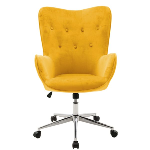 046 000018 3 9 Manager office chair Kido pakoworld yellow velvetOffice furniture > Labor office chairs