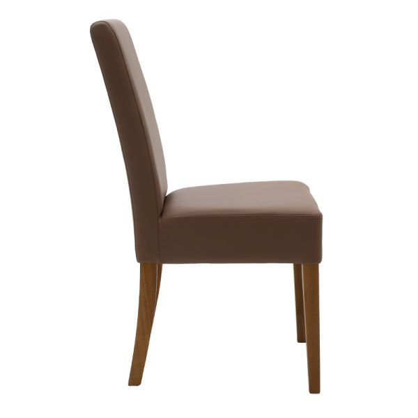 047 000032 3 2 Chair Ditta pakoworld with light brown pu - wooden legs walnutIndoor furniture > Chairs