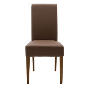 047 000032 4 2 Chair Ditta pakoworld with light brown pu - wooden legs walnutIndoor furniture > Chairs