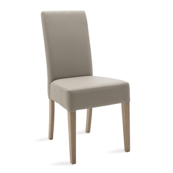 047 000034 15 Chair Ditta pakoworld with grey pu - wooden legs sonomaIndoor furniture > Chairs