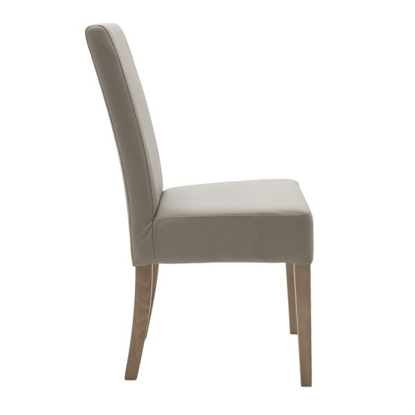 047 000034 2 12 Chair Ditta pakoworld with grey pu - wooden legs sonomaIndoor furniture > Chairs