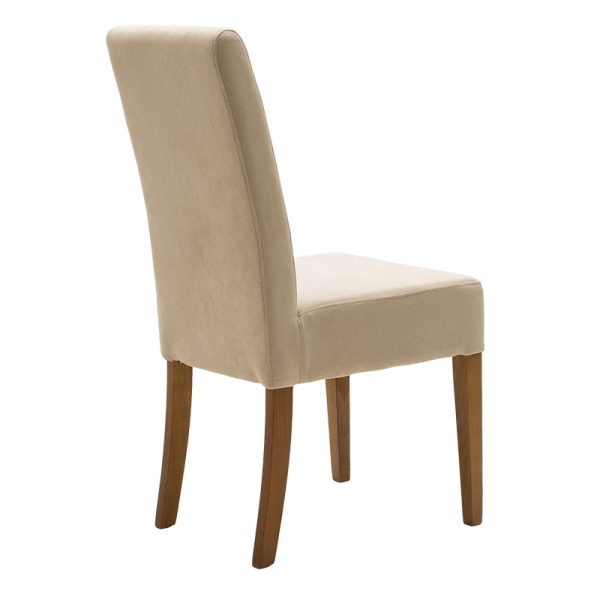 047 000037 2 2 Chair Ditta pakoworld with ecru fabric - wooden legs walnutIndoor furniture > Chairs