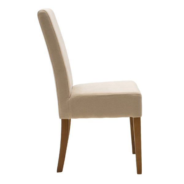 047 000037 3 2 Chair Ditta pakoworld with ecru fabric - wooden legs walnutIndoor furniture > Chairs