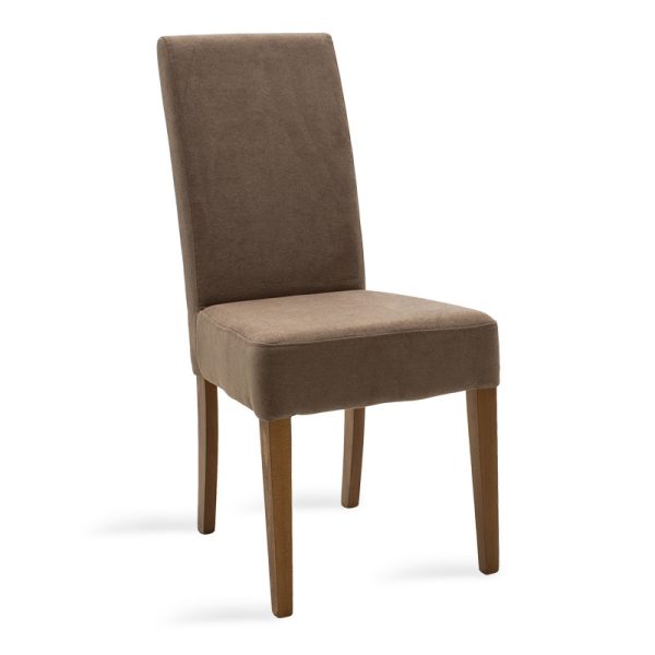 047 000038 13 Chair Ditta pakoworld with light brown fabric - wooden legs walnutIndoor furniture > Chairs