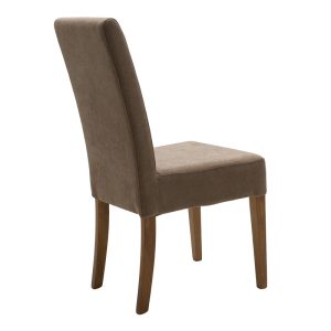 047 000038 2 10 Chair Ditta pakoworld with light brown fabric - wooden legs walnutIndoor furniture > Chairs