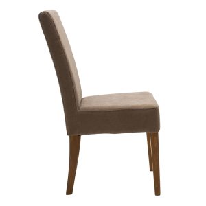 047 000038 3 10 Chair Ditta pakoworld with light brown fabric - wooden legs walnutIndoor furniture > Chairs