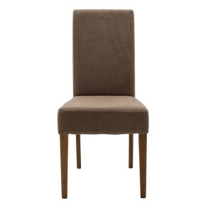 047 000038 4 10 Chair Ditta pakoworld with light brown fabric - wooden legs walnutIndoor furniture > Chairs