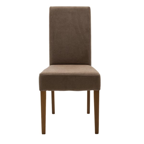 047 000038 4 10 Chair Ditta pakoworld with light brown fabric - wooden legs walnutIndoor furniture > Chairs